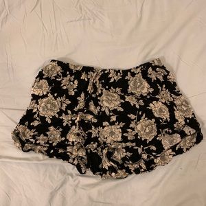 black floral brandy shorts